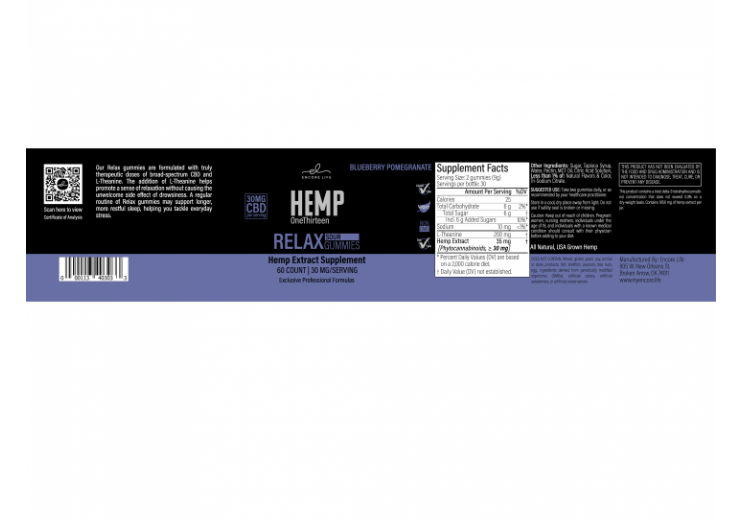 Hemp Relax Sour Gummies