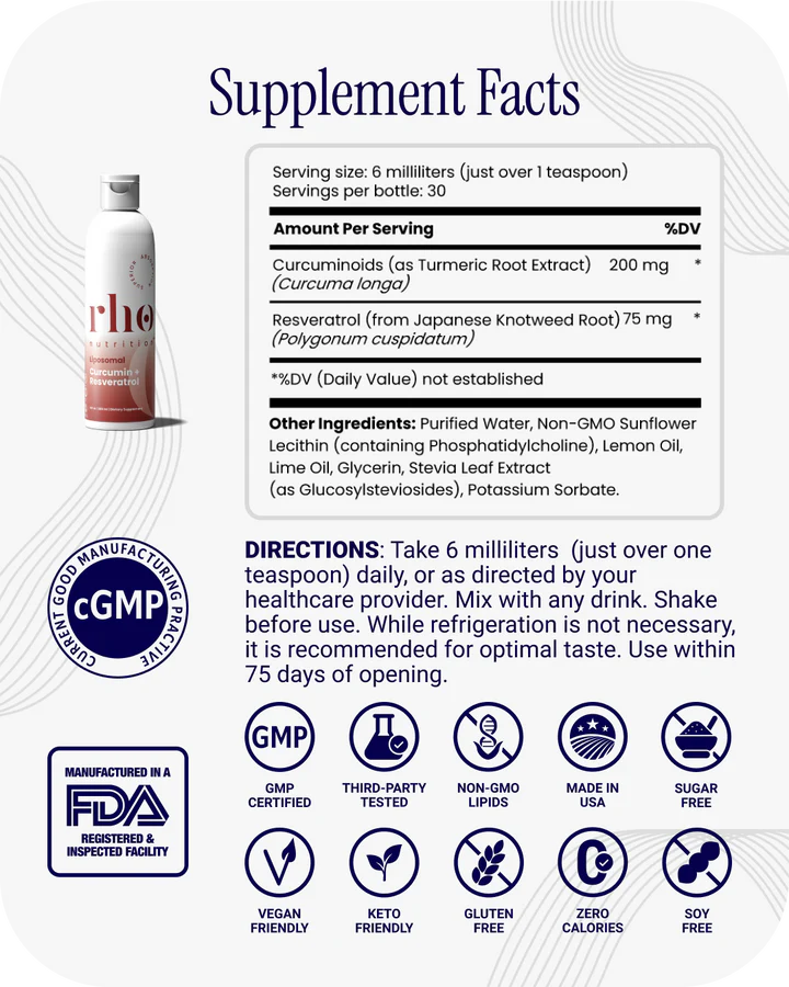 Liposomal Curcumin + Resveratrol