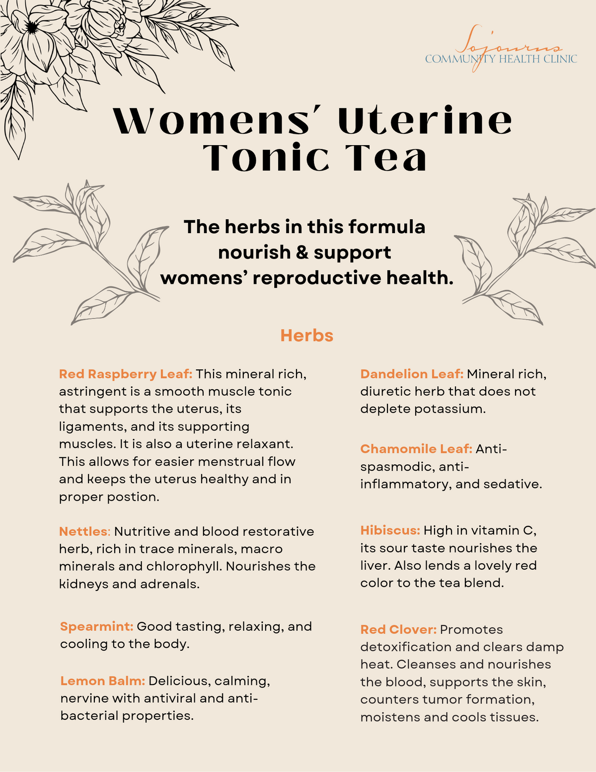 Women's Uterine Tonic Tea