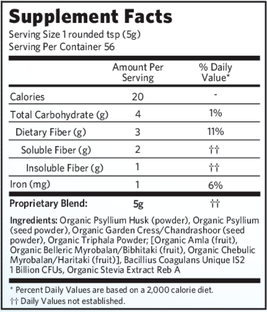 Psyllium Pre & Probiotic Fiber