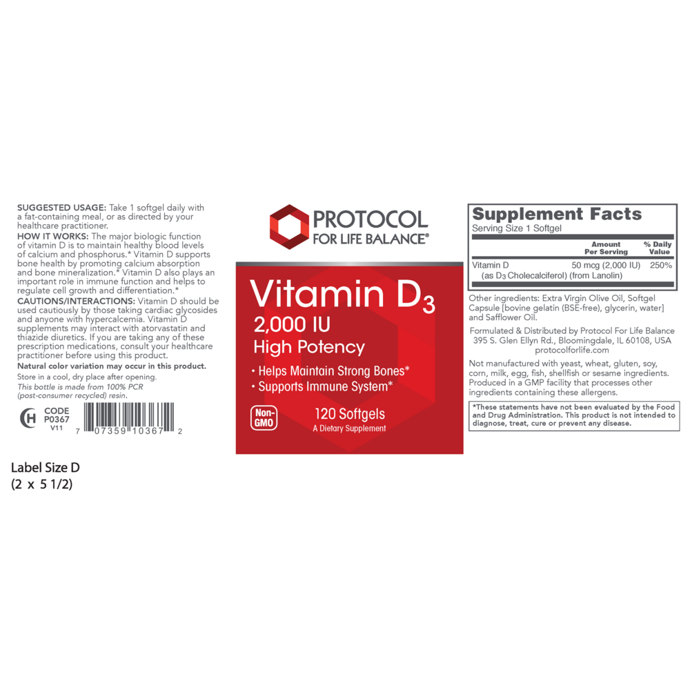 Vitamin D3 2000 IU