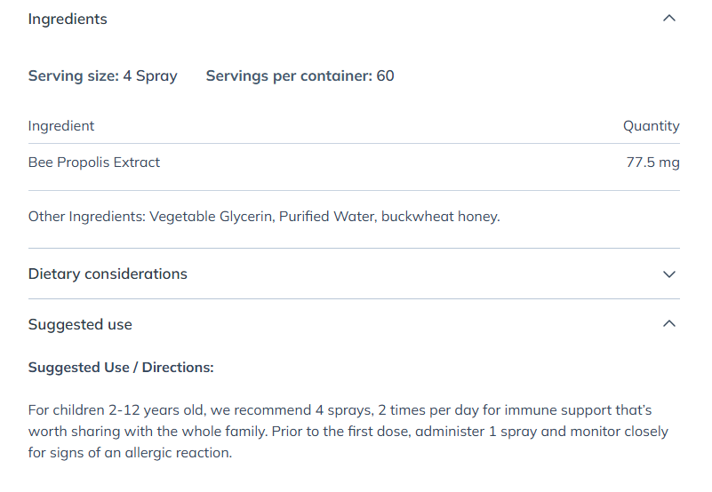 Kid's Propolis Immune Support
