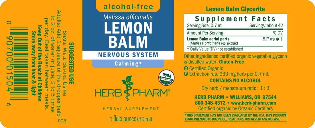 Lemon Balm Glycerite
