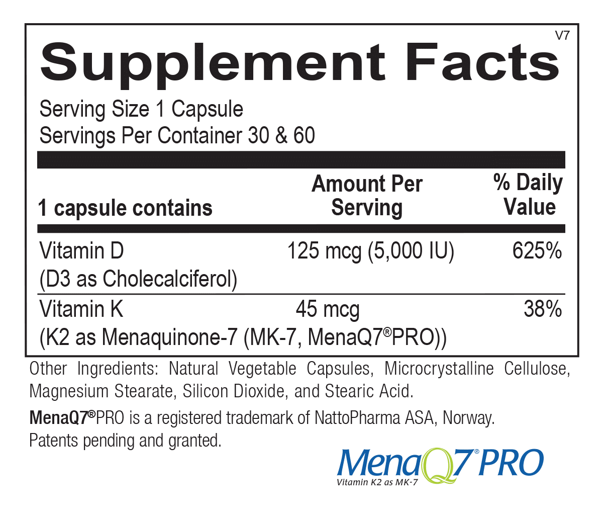 Vitamin K2 with D3